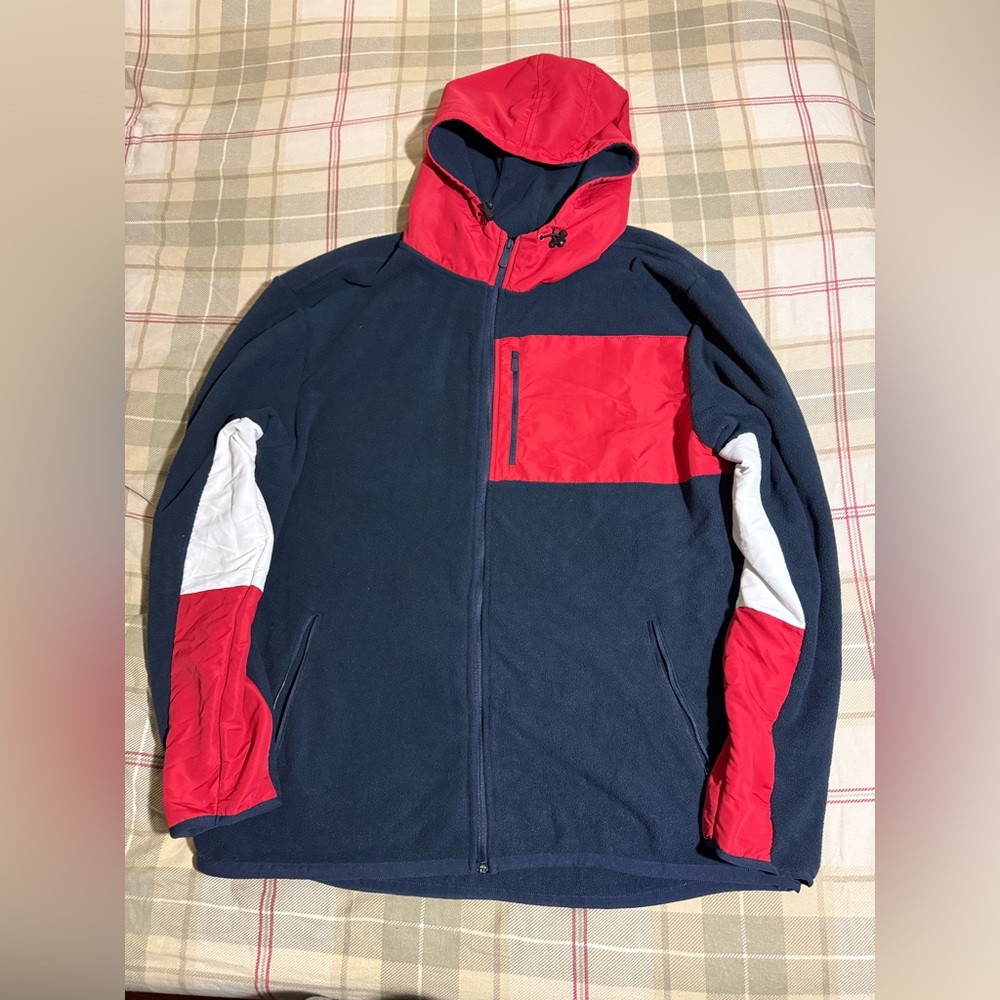 Men's Blue multicolor fleece Jacket
